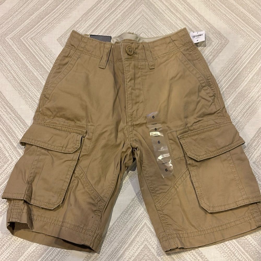 Gap Kids Boys Khaki Cargo Adjustable Shorts